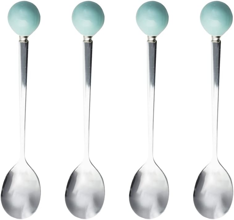 Ceramic Ball Dessert Spoon Set