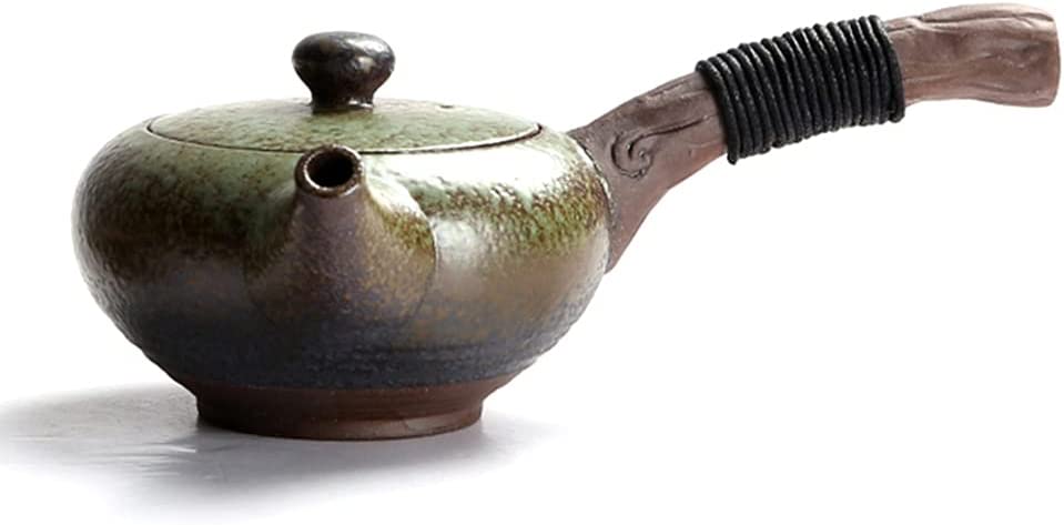 Japanese Coarse Pottery Green Tea Set With Leaf Tray And 2 Tea Cups, Gift Box. 日本茶セット