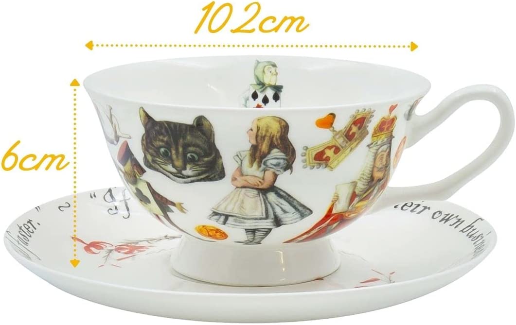 Alice in Wonderland Tea Cup & Saucer Queen Of Hearts, 210 ml (7 fl oz)