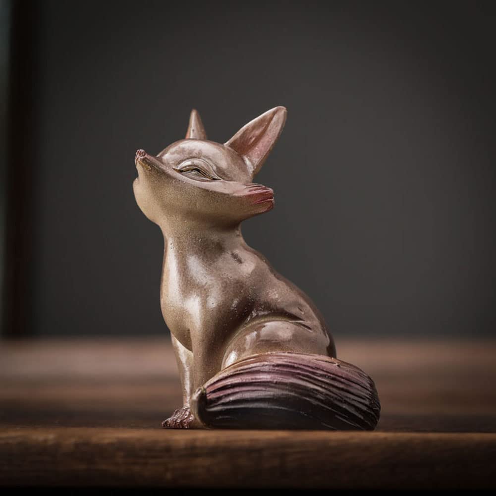 Color-Changing Resin Fox Tea Pet