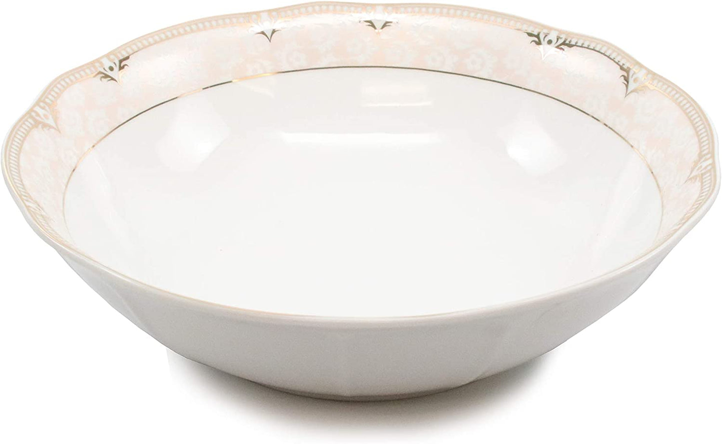 Royalty Porcelain Gilded 57-piece Dinnerware Set 'Sandra', Premium Bone China