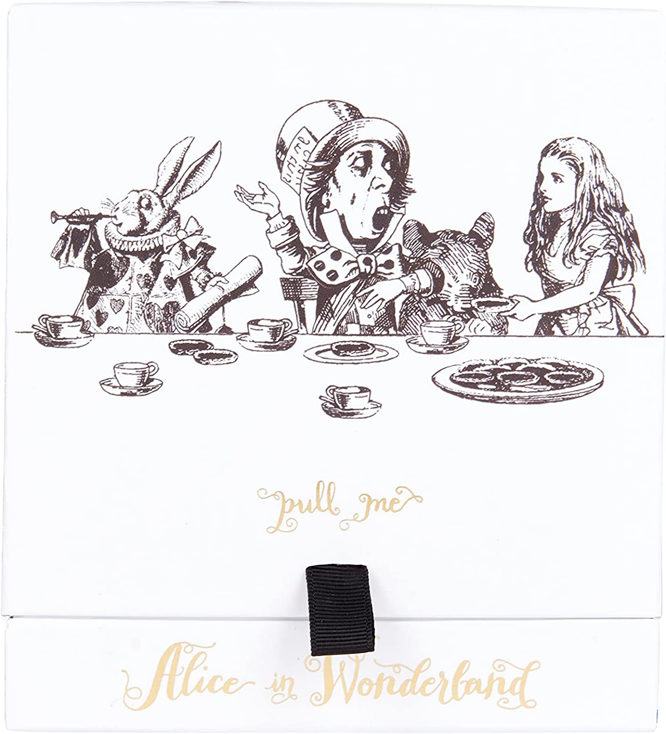 Creative Tops Alice in Wonderland Tea for One Teapot and Cup Gift Box, 2 Piece Set, Gold,white
