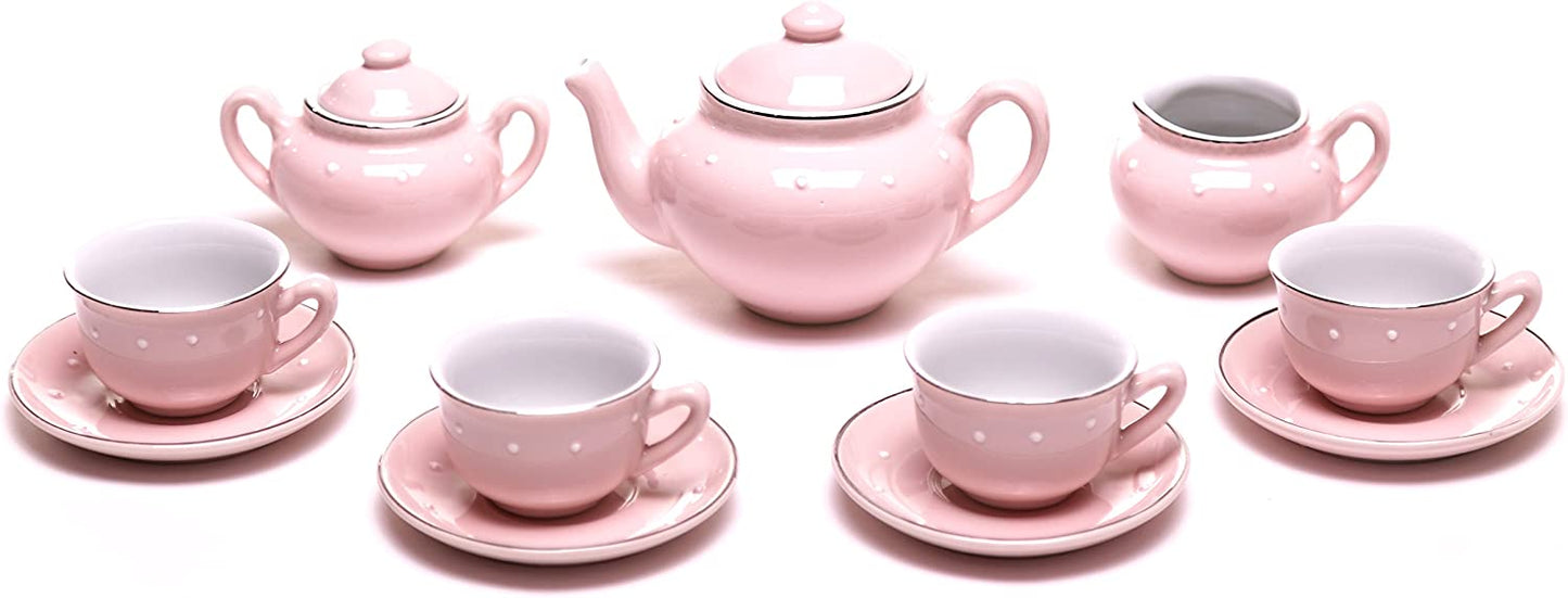 Children's Porcelain Play Tea Set - 13pcs, Blue