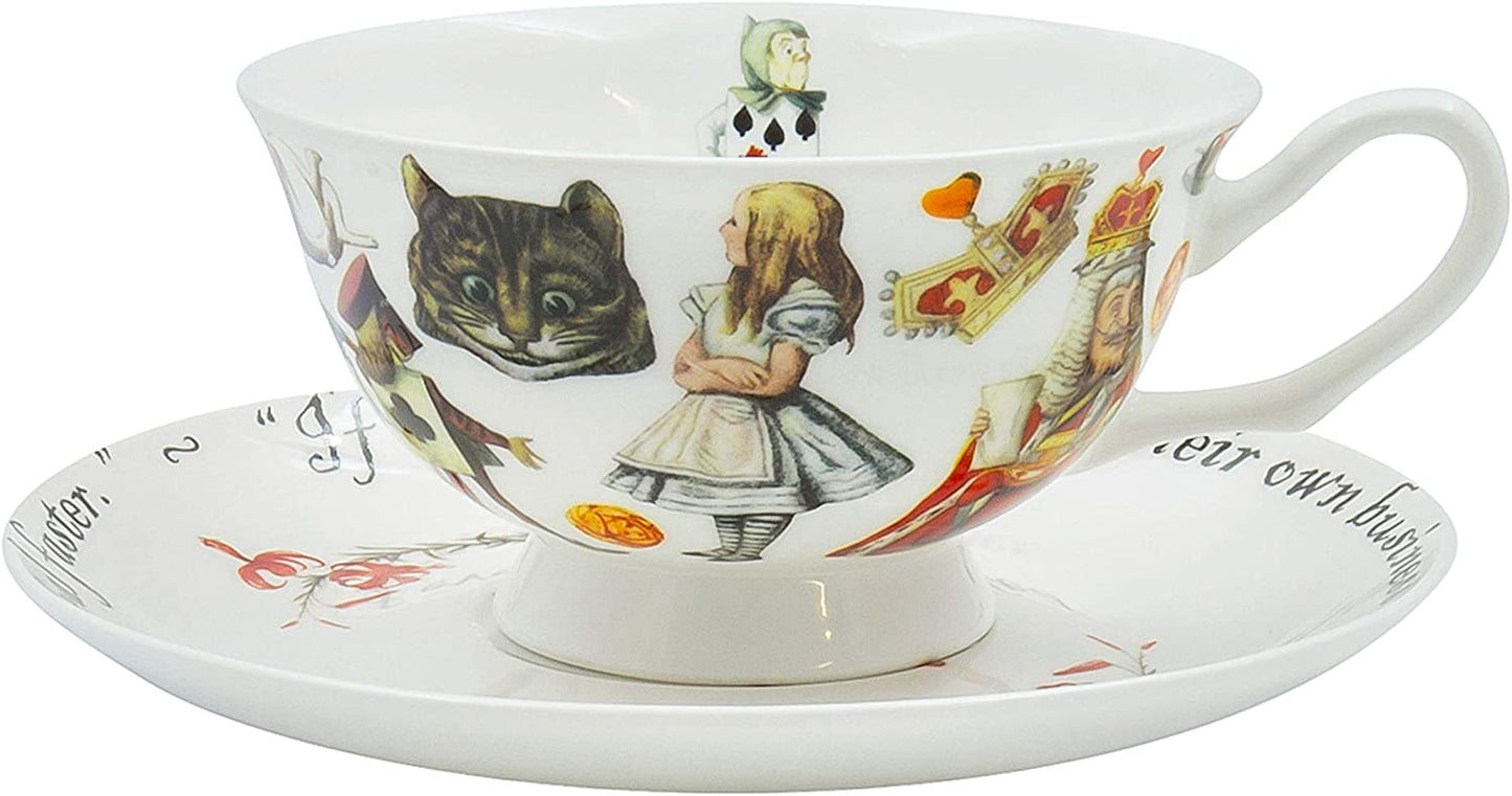Alice in Wonderland Tea Cup & Saucer Queen Of Hearts, 210 ml (7 fl oz)