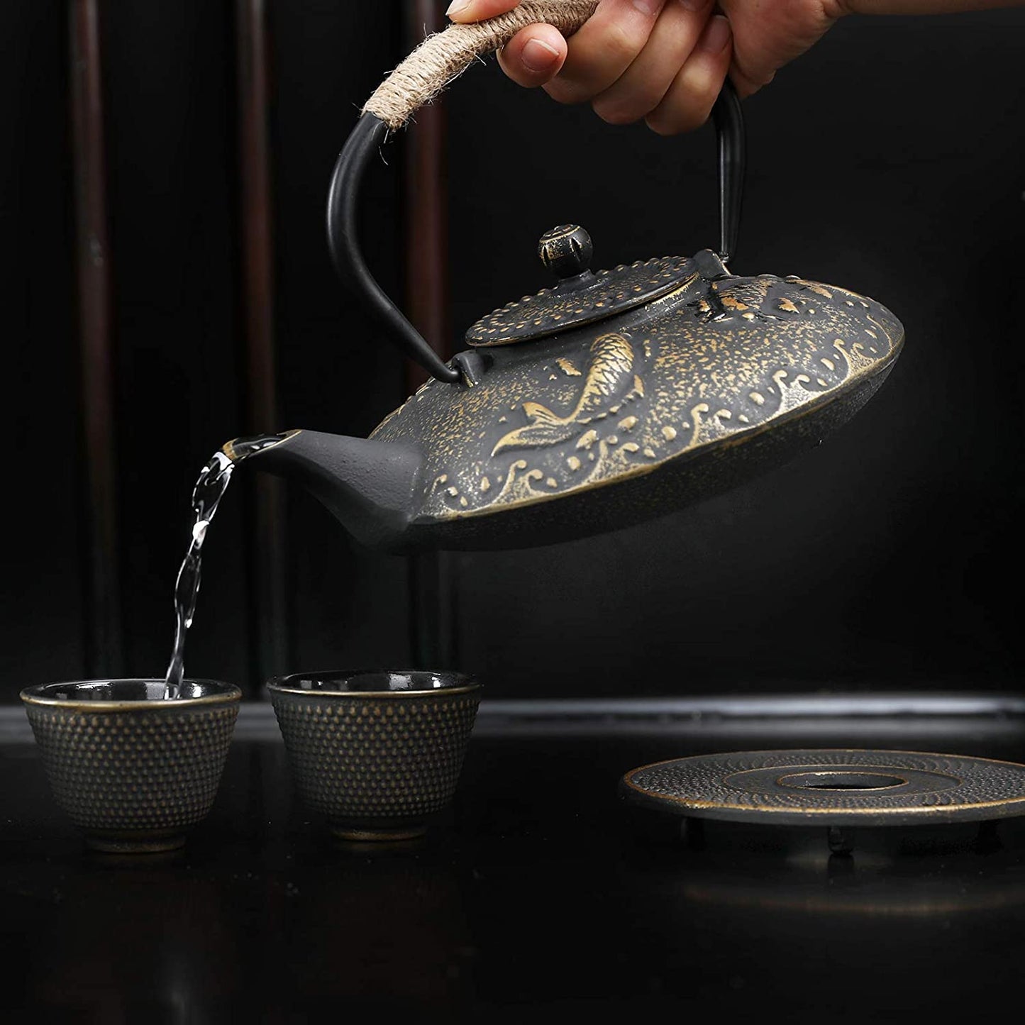 Koi Cast Iron Tea Set