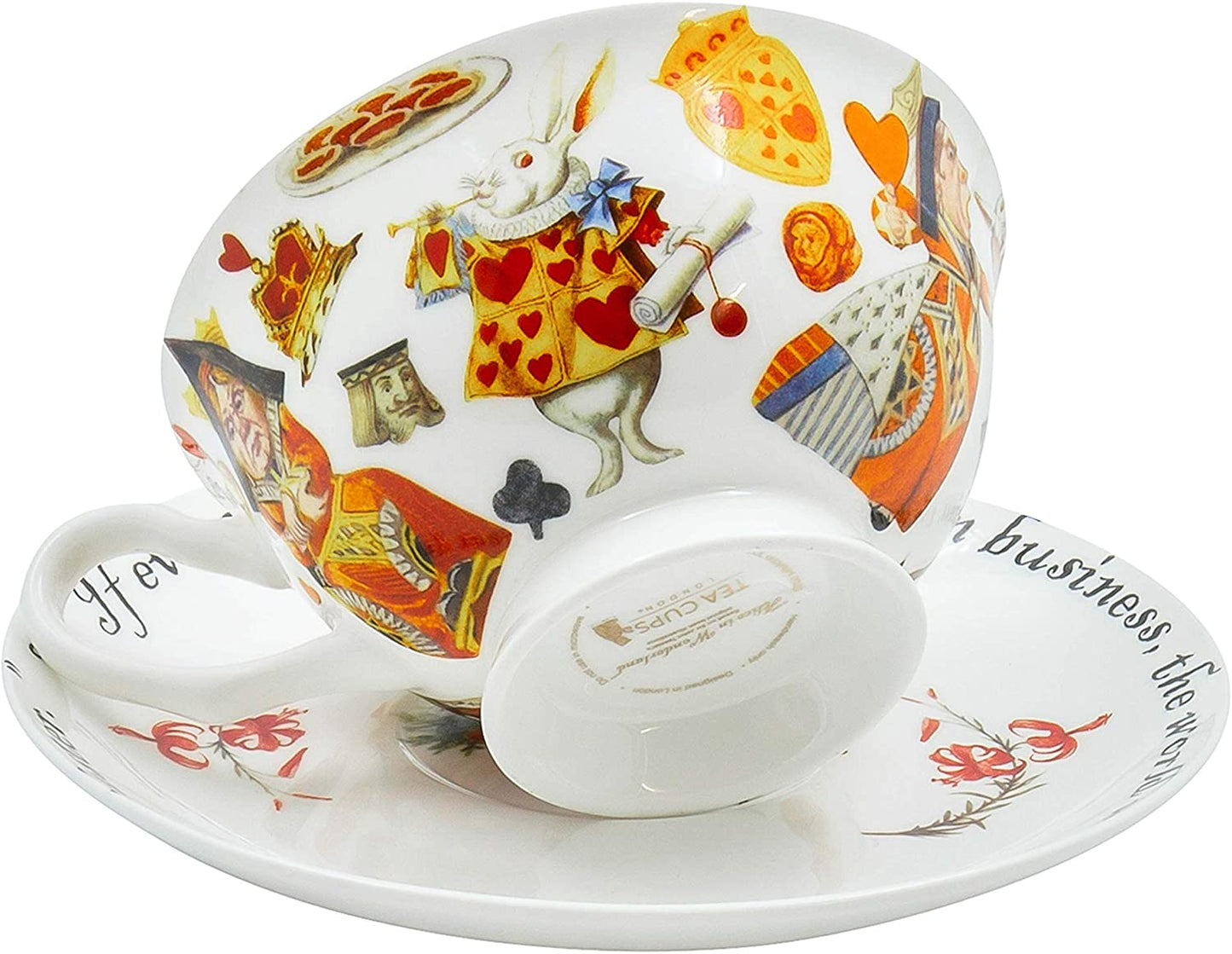Alice in Wonderland Tea Cup & Saucer Queen Of Hearts, 210 ml (7 fl oz)
