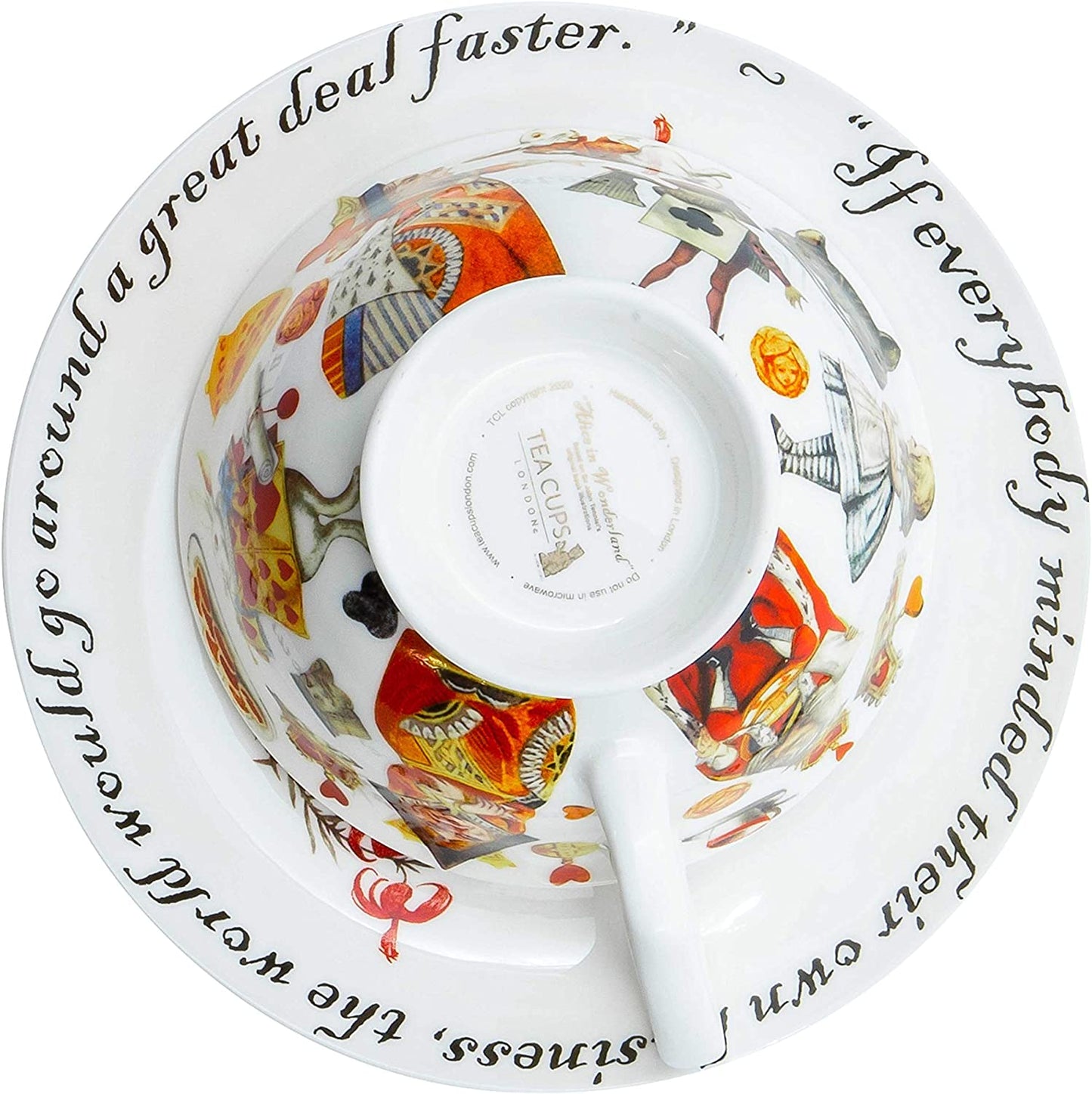 Alice in Wonderland Tea Cup & Saucer Queen Of Hearts, 210 ml (7 fl oz)