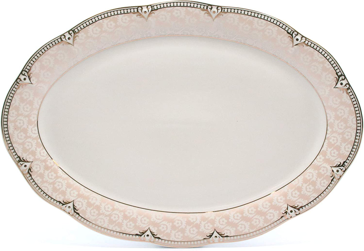Royalty Porcelain Gilded 57-piece Dinnerware Set 'Sandra', Premium Bone China