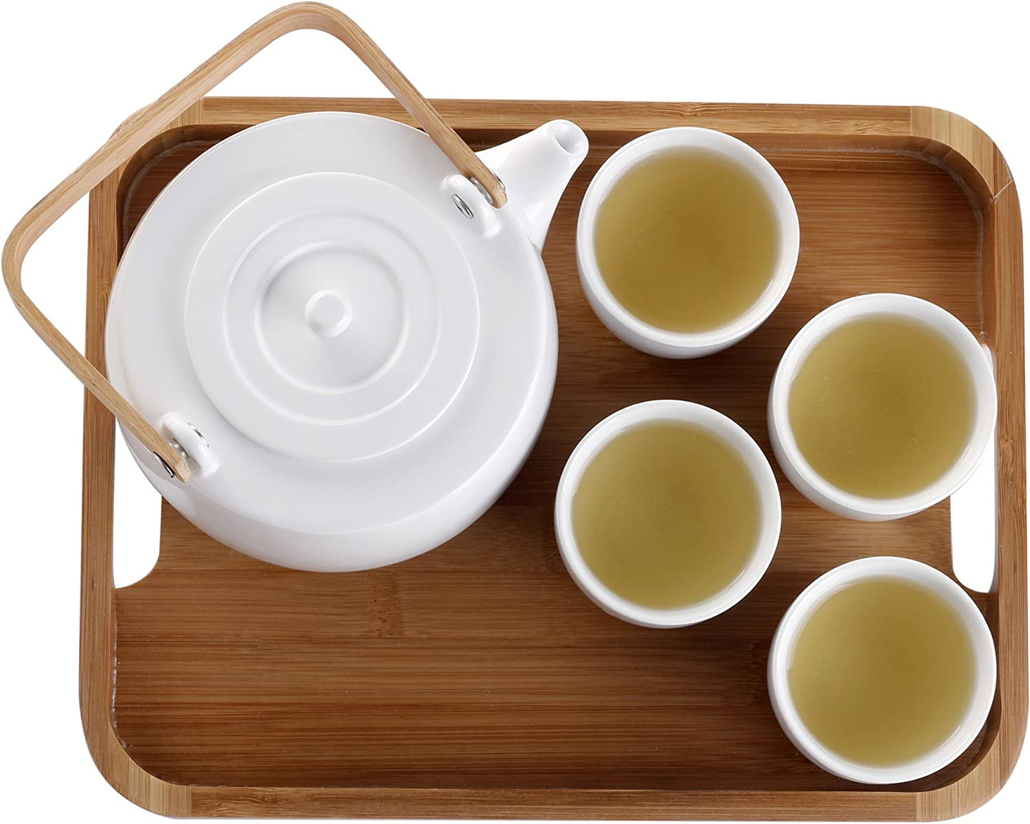 casaWare Serenity 7-Piece Tea Pot Set Gift Boxed (White)