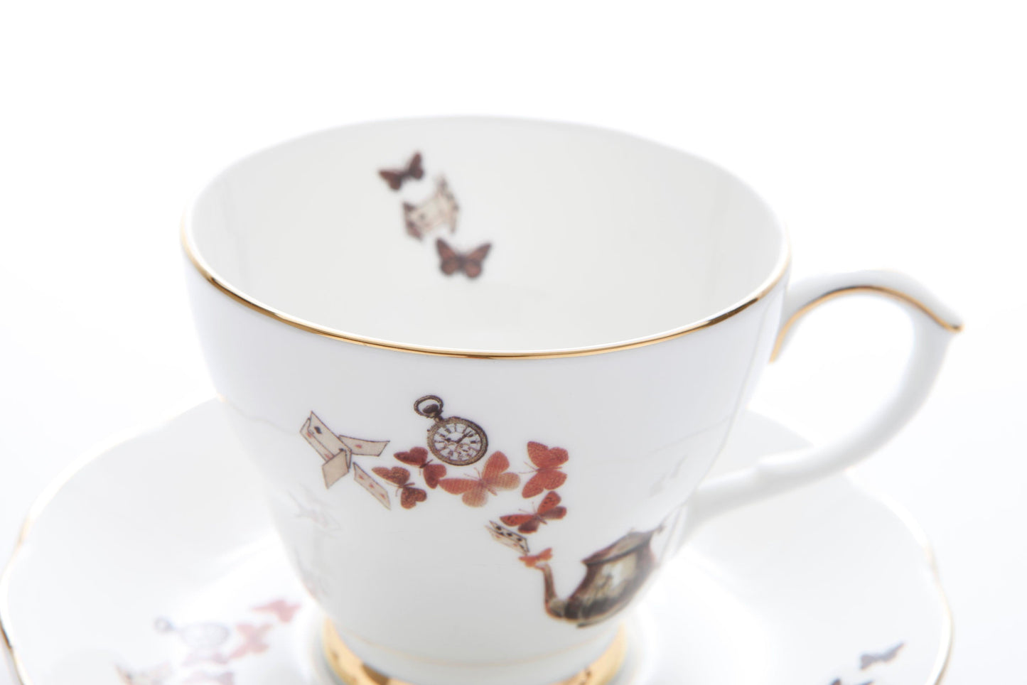 Alice in Wonderland Bone China Teacup & Saucer