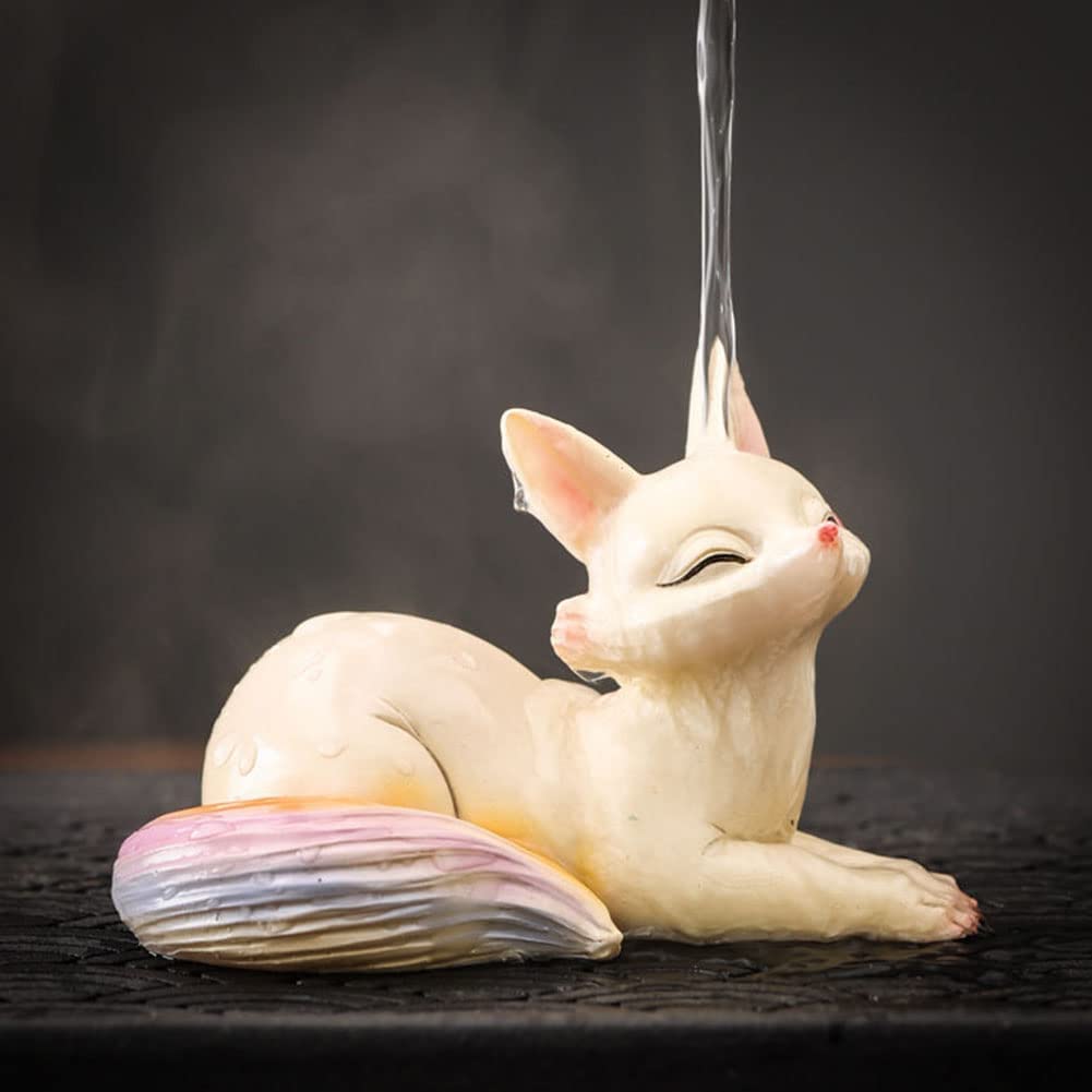 Color-Changing Resin Fox Tea Pet