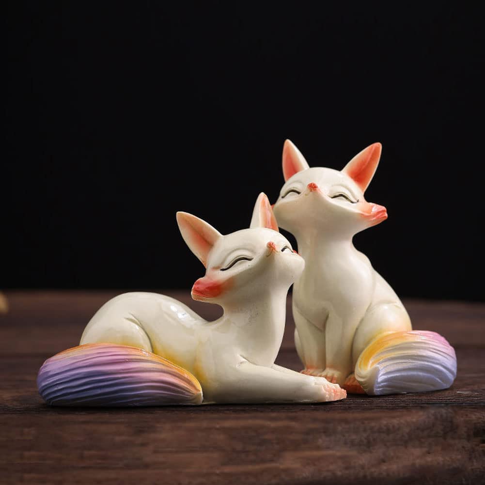 Color-Changing Resin Fox Tea Pet