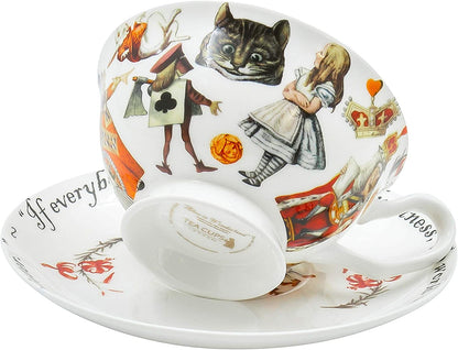 Alice in Wonderland Tea Cup & Saucer Queen Of Hearts, 210 ml (7 fl oz)