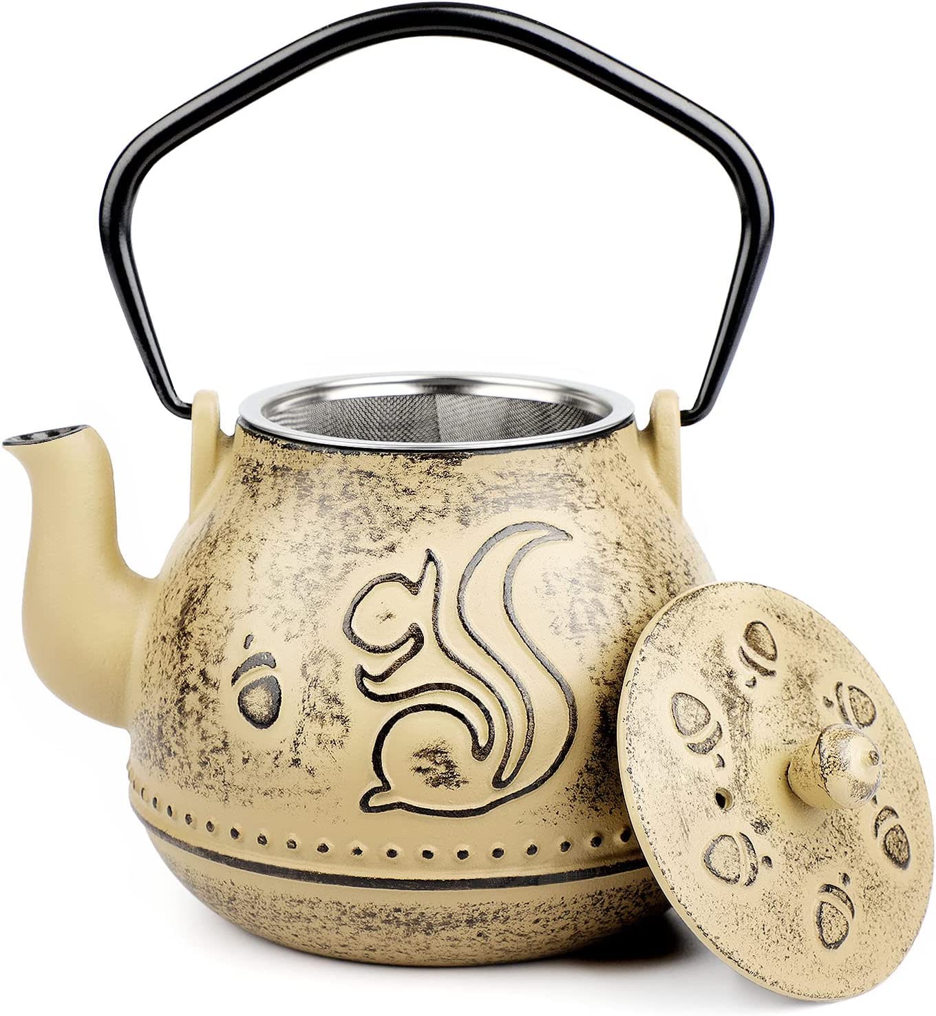 KOFPAR Tea Kettle, Japanese Cast Iron Teapot with Removable Stainless –  Apollo Tea Co