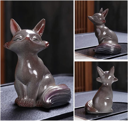 Color-Changing Resin Fox Tea Pet