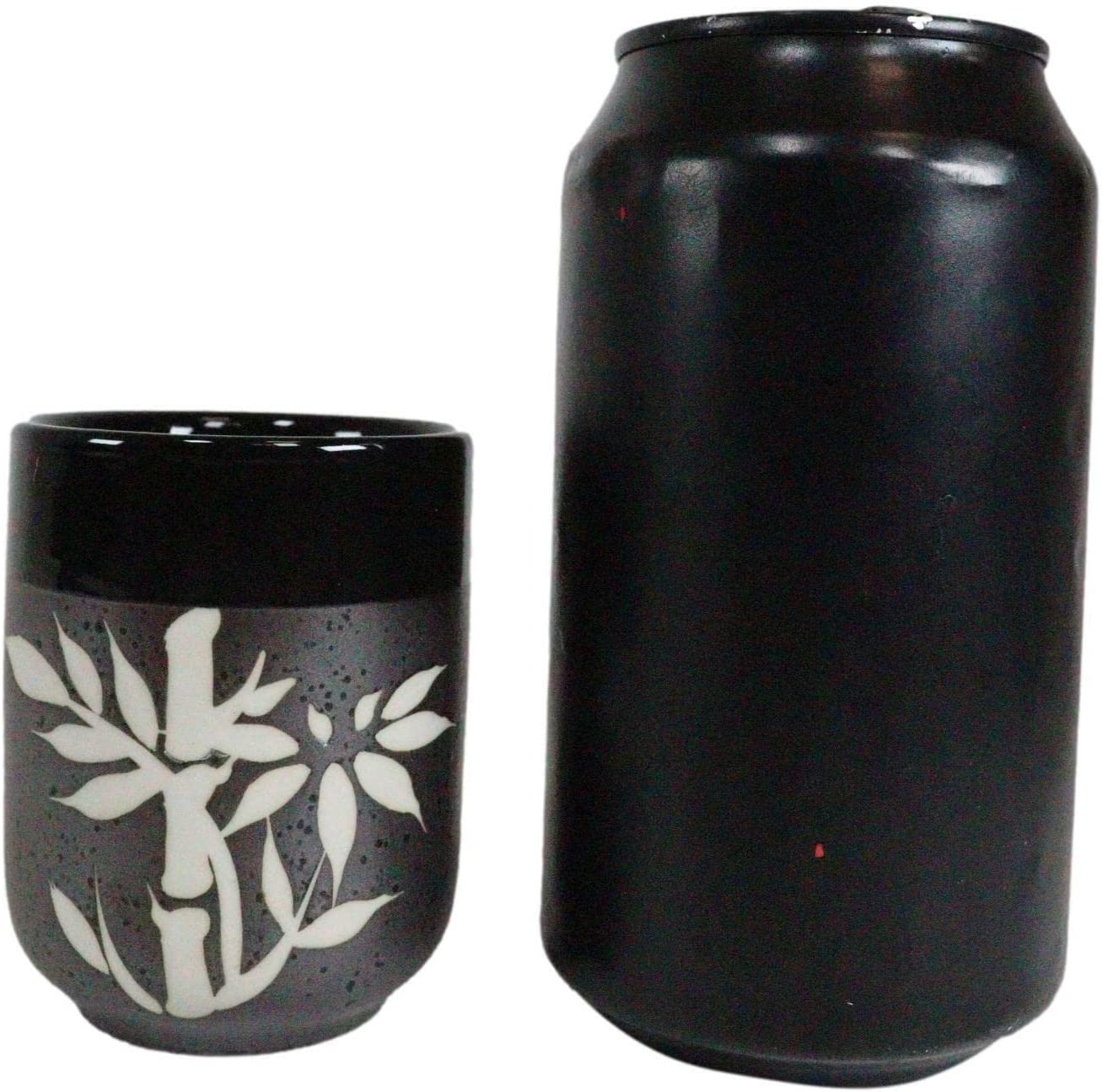 Charcoal Bamboo Motif Japanese Tea Set