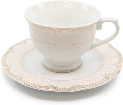Royalty Porcelain Gilded 57-piece Dinnerware Set 'Sandra', Premium Bone China