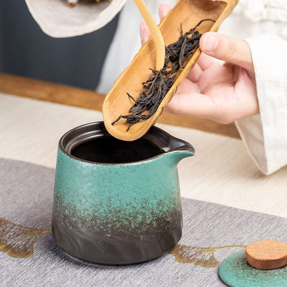 Chinese Ceramic Gongfu Tea Gift Set - Teapot, Teacups, Tea Filer, Fair Cup