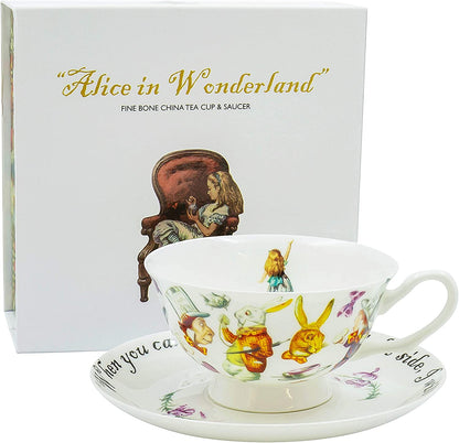 Alice in Wonderland Tea Cup and Saucer Set