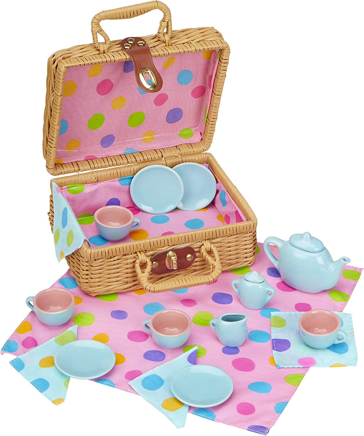 ALEX Toys Pretend & Play Tea Set Basket