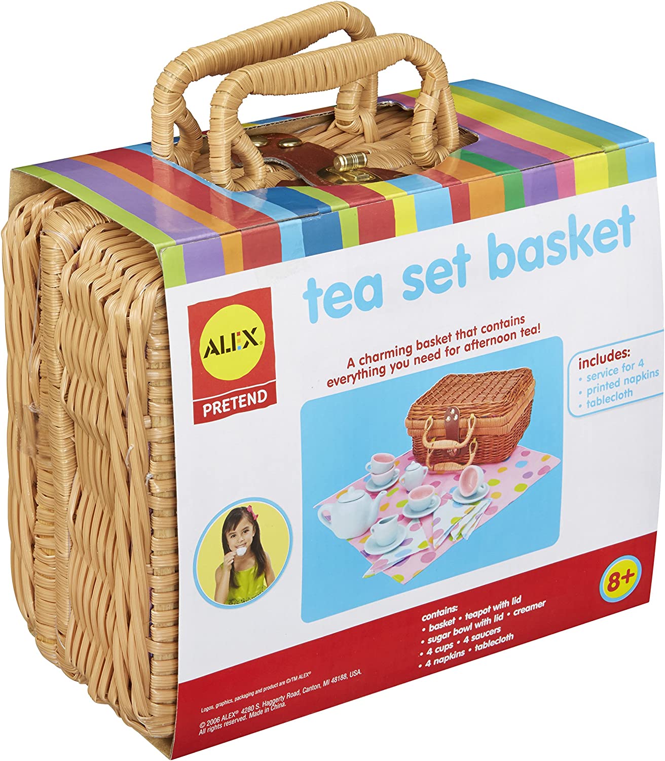 ALEX Toys Pretend & Play Tea Set Basket